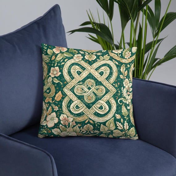 Irish Celtic Bláthanna Pillow