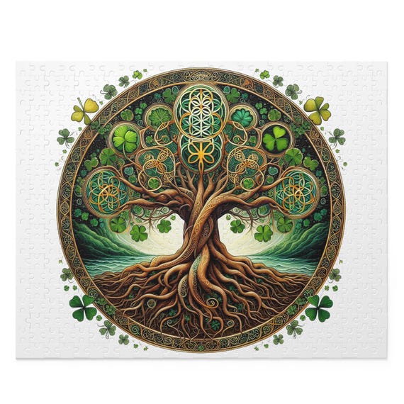 Shamrock Tree of Life Puzzle (500-Piece)