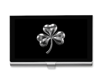 Irish Shamrock Business Card Case