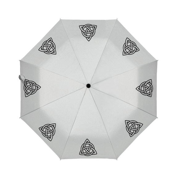 Irish Celtic Triquetra Knot Umbrella (White)