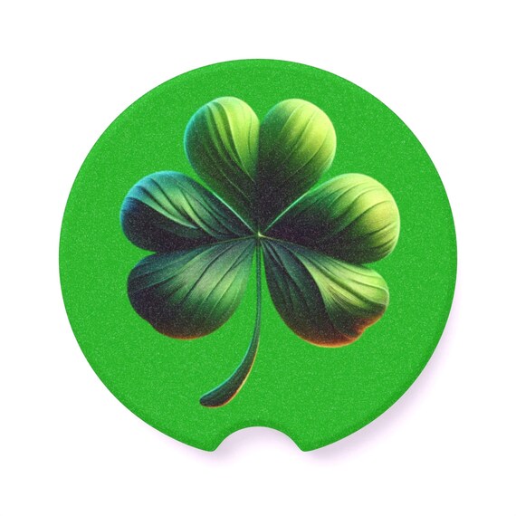 Irish Shamrock Soapstone Auto Coaster