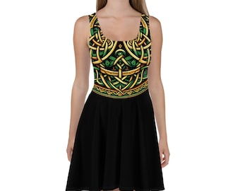 Irish Celtic Knot Skater Dress