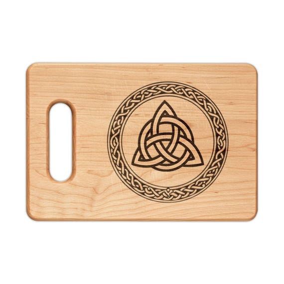 Irish Celtic Triquetra Knot Engraved Maple Cutting Board