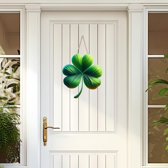 Irish Shamrock Die-Cut Wood Sign