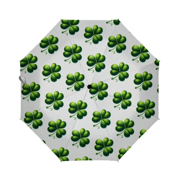 Irish Shamrock Umbrella (White)