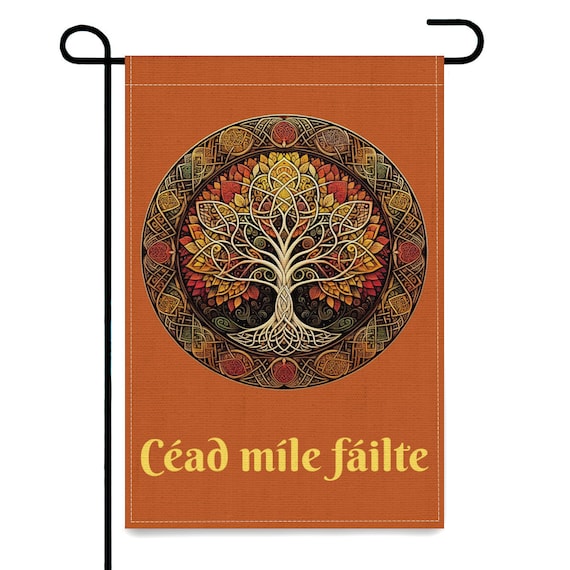Celtic Autumn Tree of Life Garden & House Banner (Autumn Brown)