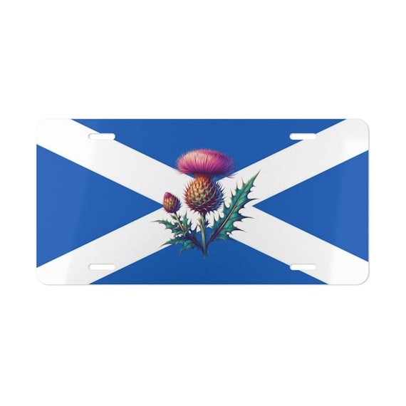 Scottish Saltire Vanity Plates (Multiple Options)