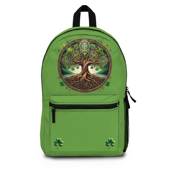 Irish Shamrock Tree of Life Backpack (Personalization Available!)