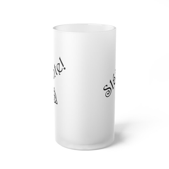Sláinte Frosted Glass Beer Mug