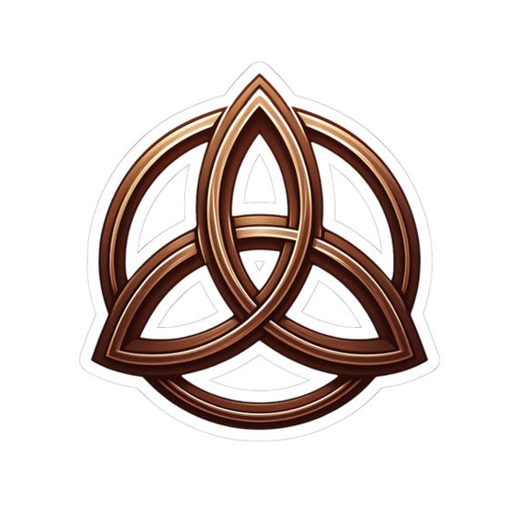 Irish Celtic Copper Triquetra Knot Vinyl Decal