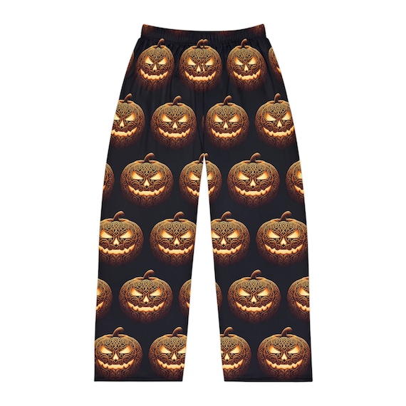 Irish Celtic Knot Pumpkin Men's Pajama Pants