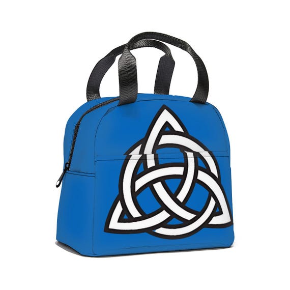 Celtic Triquetra Knot (Scottish Blue) Canvas Insulated Lunch Bag