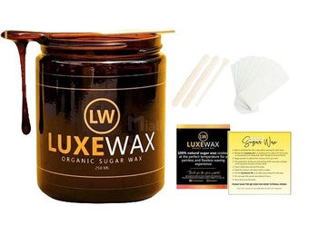 Cire au sucre bio Luxewax pour les aisselles | Jambes | Cire du Brésil | Cire pour bikini | Cire froide et chaude