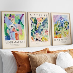 Matisse Print Set Of 3, Matisse Wall Art, Matisse Poster, Gallery Wall Art, Museum Poster Set, Matisse Painting, Digital Download