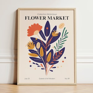 Flower Market Print, Botanical Wall Art, Digital Download, Matisse Print, Matisse Flower Poster, Flower Market Poster, Printable Wall Art