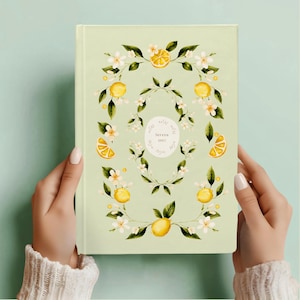 Carnet de notes A5 personnalisé citron italien livraison rapide Joli carnet ligné carnet cartonné personnalisé voyage produits laitiers papeterie unique pastel cadeau pour elle