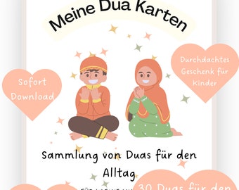 Islamic Dua Cards for Kids | German Prayers (PDF)