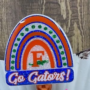 Football Inspired Boho Rainbow Interchangeable Badge/Retractable Reel/ID Holder