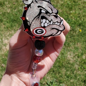Bulldog Head Interchangeable Badge/Retractable Reel/ID Holder