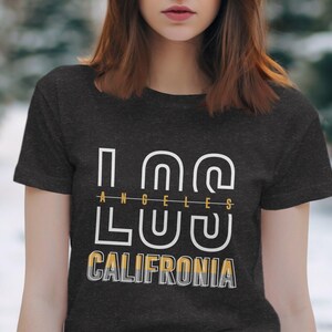 Los Angeles California T-Shirt, LA City Graphic Tee, West Coast Urban Style, Trendy California Shirt Gift, Vintage Los Angeles Top