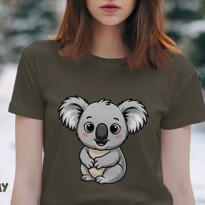 Cute Koala T-Shirt, Unisex Sweatshirt, Hoodie, Adorable Animal Tee, Cartoon Koala Bear Gift, Funny Koala Design Shirt