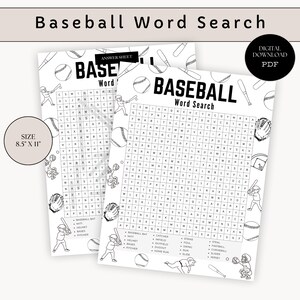 Basebollordsökningsspel, sportspel, basebollaktivitet, ordsökning, 2026 partyspel