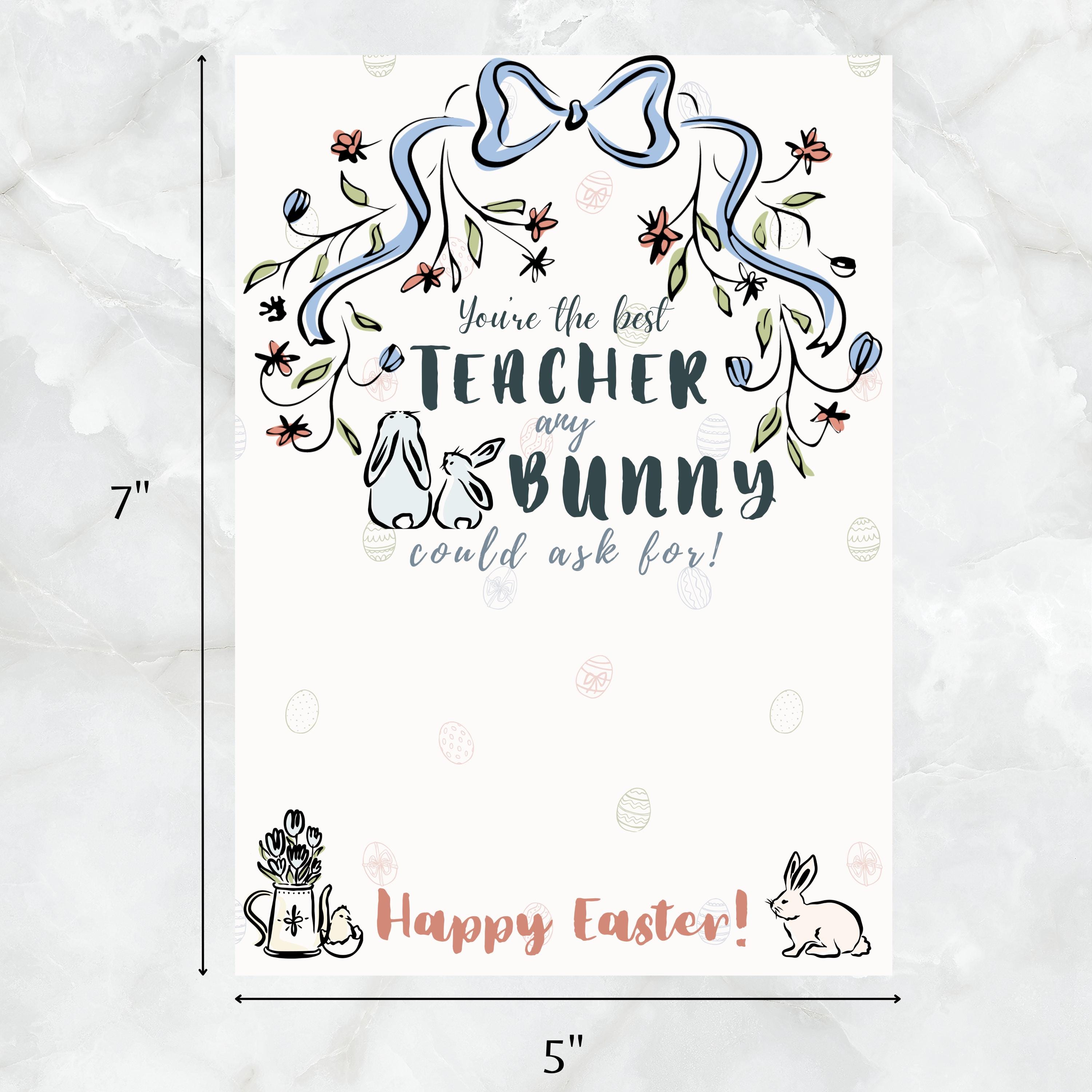 Easter Teacher Gift Card Holder - Bunny Design (digital Download) - Etsy