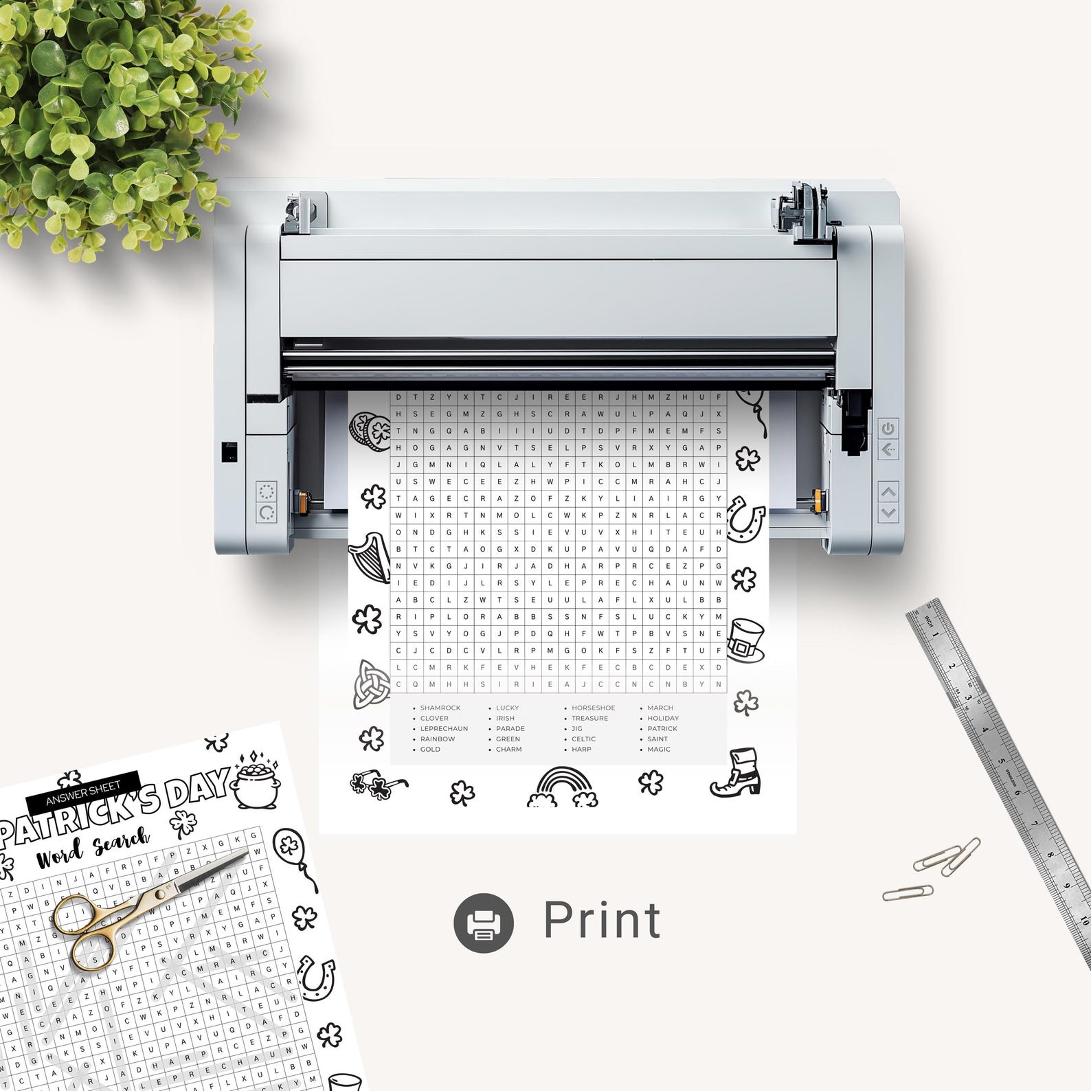 St. Patrick's Day Word Search Game, Holiday Game, St. Patrick's Day ...