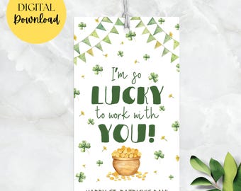 St. Patrick's Day Employee Gift Tag: Coworker Appreciation (Digital Download)