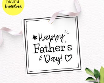 Etiqueta de presente para o Dia dos Pais para imprimir / Etiqueta para o Dia dos Pais / Download instantâneo / Etiqueta de presente faça você mesmo para o papai / Etiqueta de lembrancinha para o Dia dos Pais / 2,5 x 2,5