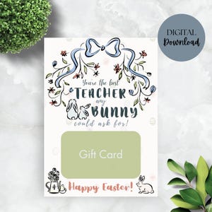 Vous êtes le meilleur professeur que tous les lapins pourraient demander - Carte-cadeau Joyeuses Pâques pour le professeur - Remerciements de Pâques pour le professeur - Porte-carte cadeau de Pâques