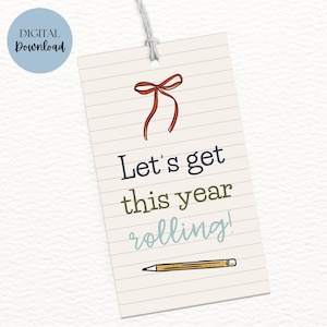 ¡Que empiece el año! / Etiqueta Tootsie Roll / Etiqueta de rollo de canela / Recuerdos para fiestas de regreso a clases / Primera semana de agradecimiento a los maestros