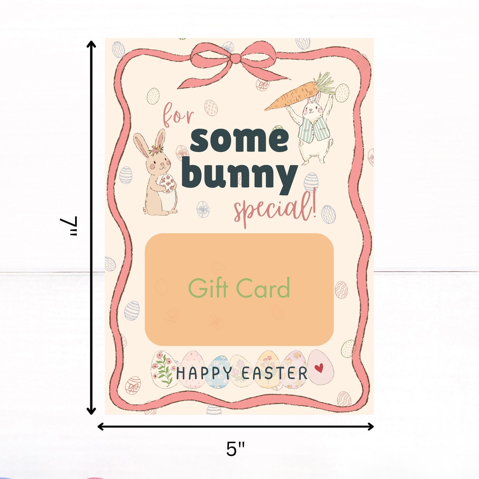 Printable Easter Gift Card Holder: Bunny Design (PDF) - Etsy