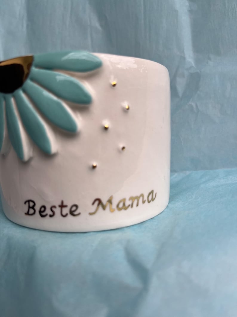 Mug en céramique fait main Best Mom ou Anne avec carte de vœux et bracelet marguerite image 8