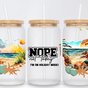 Beach Sunset tumbler 16oz Libbey Glass Can Tumbler Sublimation Design, inspirations tumblers, , glass can designs, Can Tumbler Design PNG