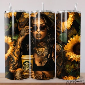 20oz Skinny Tumbler PNG Design Set, Sublimation Templates, Instant Download, Women's Drinkware