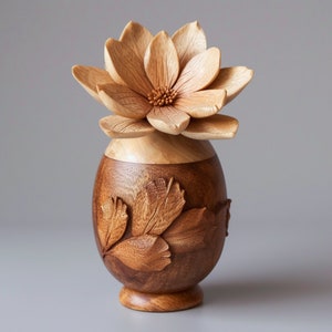 Artistic Handmade Wooden Vases