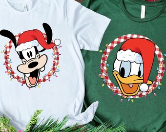 Retro Mickey and Friends Checkered Christmas Shirt, Very Merry Christmas Shirt, Disney Christmas Shirt, Christmas Gift,Christmas Family Tees