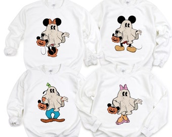 Disney Mickey Friends Halloween Sweatshirt, Mickey and Friends Ghost Sweatshirt, Retro Mickey Spooky Sweatshirt, Disney Halloween Sweatshirt