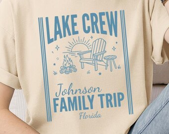 Comfort Colors Personalized Lake Life T Shirt, Custom Family Reunion Tee, Matching Summer Vacation Shirt, Lake Trip Gift