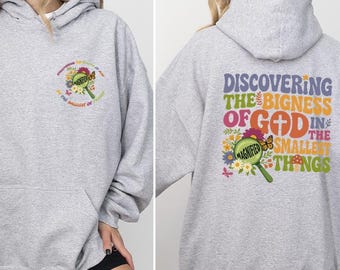 Botanical Christian Tee, Whimsical Faith Hoodiet, Bigness of God Insect Mushroom Graphic Hoodie, Inspirational Religious Pullover