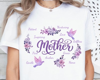 Inspiring Motherhood Shirt, Saying Mother's Day Shirt, Watercolor Flower Mom Shirt, Gift for New Mom