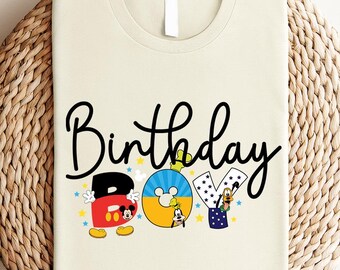 Mickey Birthday Boy Shirt, Mickey Birthday Shirt,Birthday Disney Family Shirt, Birthday Boy Family Shirt, Birthday Matching Family Shirt