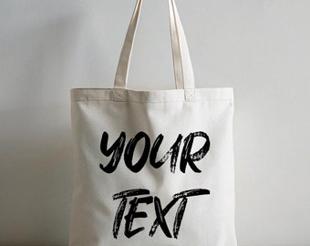 Personalized Tote Bag, Custom Tote Bags, Promotional Tote Bag, Your Text Tote Bag, Image, Trade Show Gift Bag, Custom Shopper, Shopping Bags