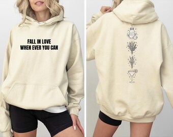 Practical Magic Hoodie,, Fall In Love Whenever You Can Hoodie, Witchy Salt Rosemary Lavender Margarita Pullover