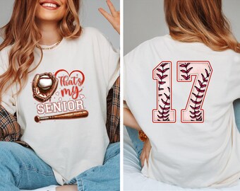 Comfort Color Custom That's My Senior Baseball T-Shirt,Baseball Mom T-Shirt,Baseball Lover T-Shirt,Game Day Senior T-Shirt,Mothers Day Shirt
