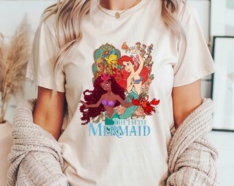 The Little Mermaid T-Shirt,Ariel Mermaid T-Shirt,Disney Ariel T-Shirt,Retro Ariel The Little Mermaid T-Shirt,Disney Princess T-Shirt