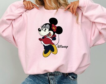 Disney Classic Minnie Mouse Pose Sweatshirt,Minnie Sweatshirt,Disneyland Vacation Sweatshirt,Retro Disney Sweatshirt,Disney Trip Sweatshirt