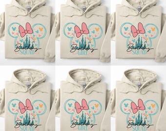 Disney Birthday Hoodie, Disney Birthday Squad Hoodie, Disney Birthday Girl Hoodie, Disney Birthday Boy Hoodie, Disney Birthday Party Hoodie
