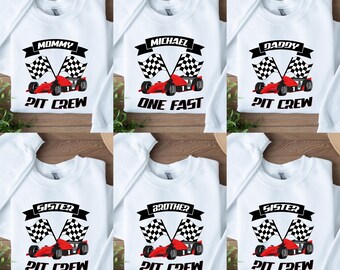 Two Fast Pit Crew Birthday Sweatshirt, Car Race Birthday Sweatshirt, Birthday Boy Sweatshirt, Family Birthday Sweatshirt, Birthday Party Tee